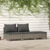 The Living Store 3-tlg. Garten-Lounge-Set mit Kissen Grau Produktbild-Vorschau 2