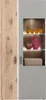 Vitrine - 91 x 200 cm - 2 Türen - Hellgrau - Nox Eiche Produktbild-Vorschau 1