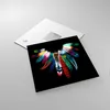 Bilder auf glas - Vogel Feder Farbe Komposition - 30x30cm - Produktbild-Vorschau 2
