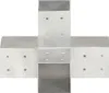 vidaXL Pfostenverbinder X-Form Verzinktes Metall 81 x 81 mm Produktbild-Vorschau 1