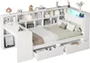 Sweiko 90x200 L-förmiges Holz-Plattformbett mit Produktbild-Vorschau 5