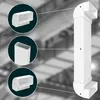 A collage showing different views and components of a white plastic cable duct system against a blurred industrial background. Náhled obrázku produktu