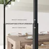 Outsunny Pergola ca. 3x3m Garten Pavillon, Terrassendachung Produktbild-Vorschau 5