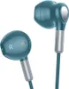 A pair of teal and silver wired earphones is shown against a white background. Produktbild-Vorschau