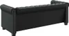 vidaXL Chesterfield-Sofa 3-Sitzer Kunstleder Schwarz Produktbild-Vorschau 4