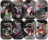 A collage of eight Pokemon mini-tins, each featuring different Pokemon characters and designs. Produktbild-Vorschau