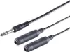 Klinkenstecker 6,3mm/ 2 Klinkenbuchse 6,3mm, 0,2m Produktbild-Vorschau 1