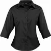 Premier - Bluse für Damen 3/4 Ärmel RW1093 (42) (Schwarz) Produktbild-Vorschau 1