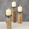 Kerzenleuchter Tempe 3er Set Holz rustikal Produktbild-Vorschau 7