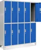 A metal locker unit with 10 blue doors. Anteprima dell’immagine prodotto