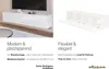 Meuble TV Suspendu Blanc Brillant 180x35x40 cm 2 Modules Voir les images du produit 7