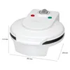 A white waffle maker with dimensional indicators. Produktbild-Vorschau