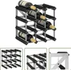 The Living Store Weinregal für 12 Flaschen Schwarz Produktbild-Vorschau 1