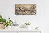 Dekor Leinwand Uhr Wandbilder Geräuschlos Kunstdruck 60x30 Produktbild-Vorschau 3