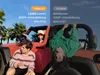 Split image comparing two projectors with people interacting with jeeps. Produktbild-Vorschau