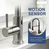 LED Infrarot Sensor Wasserhahn Küche Mit Ausziehbare Brause Produktbild-Vorschau 3