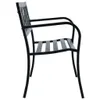 Panchina da giardino 125 cm in acciaio nero Anteprima dell’immagine prodotto 2