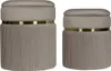 Hocker Zora 300 2er-Set Taupe / Gold Produktbild-Vorschau 1