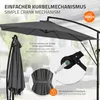 ML-Design Ampelschirm Ø 300 cm Anthrazit Alu Sonnenschirm Produktbild-Vorschau 3