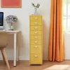 A yellow roll container with 8 drawers is shown next to a desk with a computer and a lamp. Anteprima dell’immagine prodotto