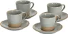 ZELLER 26538 Espresso-Set GRAU/BRAUN, 8-tlg., Steingut Produktbild-Vorschau 5