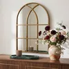 LunaMirror August 100 x 75 cm, wandspiegel met boog en visgraatdetail, lijst zwart – 4 Productafbeelding-voorbeeld