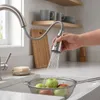 Küchenarmatur Gebürstetes Silber mit Ausziehbarer Brause – Produktbild-Vorschau 3