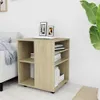 vidaXL Szafka na kółkach dąb sonoma 60x53x72 cm materiał Podgląd zdjęcia produktu 2