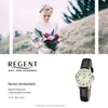 Regent Quarz Armbanduhr Damen 2112427 Leder Uhr schwarz Produktbild-Vorschau 4