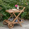 Teakholz Outdoor Garten Servierwagen mit Rollen - bene Produktbild-Vorschau 17