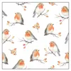 20 Servietten Robin Family - Viele kleine Rotkehlchen Produktbild-Vorschau 1