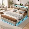 INONEFT Polsterbett Boxspringbett 140x200 cm mit LED und Produktbild-Vorschau 11