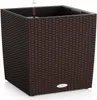 Lechuza Samozavlažovací květináč Cube Cottage 40 cm, hnědá Náhled obrázku produktu 1