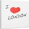Leinwandbild schriftzug i love london 30x30 cm Feeby rot Produktbild-Vorschau 1
