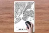MuchoWow® Mauspad Mousepad New York - Stadtplan - Schwarz Produktbild-Vorschau 3