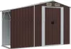 vidaXL Szopa ogrodowa brązowa 277x93x179 cm stal ocynkowana Podgląd zdjęcia produktu 1