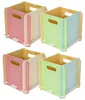 Zusammensteckbare Holzbox 25 cm Mehrfarbig Aufbewahrungsbox für Bücherregale mit einer Tiefe von 25 cm 4 Stück Produktbild-Vorschau