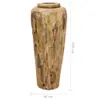 vidaXL Vase décoratif 40 x 100 cm bois massif teck Voir les images du produit 2