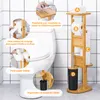Set da toilette in piedi Yorbay in bambù, con porta rotolo Anteprima dell’immagine prodotto 9