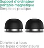 CELLONIC - mini rehausseur Silicone noir pour PC portable - Voir les images du produit 2