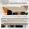 Outsunny Markise Alu-Markise Gelenkarmmarkise Markise 3,95 Produktbild-Vorschau 5