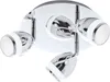 A chrome LED ceiling light with three adjustable spotlights. Produktbild-Vorschau