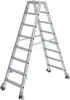 MUNK Stehleiter beidseitig begehbar mit Rollen 2x8 Stufen Produktbild-Vorschau 6
