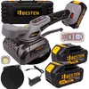 A collection of tiling tools and accessories, including a vibrator, batteries, charger, and case. Podgląd zdjęcia produktu