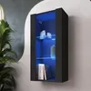 Komoda, závěsná vitrína Tivoli, černá/černá, šířka 50 cm x Náhled obrázku produktu 1