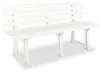 vidaXL Gartenbank 145,5 cm Kunststoff Weiß Produktbild-Vorschau 6