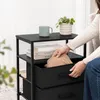 Relaxdays, set di 2 comodini, con 2 cassetti e ripiani, Anteprima dell’immagine prodotto 5