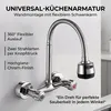 Küchenarmatur 360° Drehbar Wandmontage – Edelstahl Produktbild-Vorschau 2