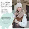 styleBREAKER Uni warme Strick Bommelmütze mit Flecht Muster Produktbild-Vorschau 7