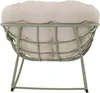 Outdoor-Schaukelstuhl Cozy 117 x 82 x 97 cm Aluminium Olefin Grün Beige_Natur24 Produktbild-Vorschau